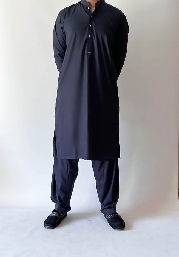 DARK NAVY WASH AND WEAR SHALWAR KAMEEZ