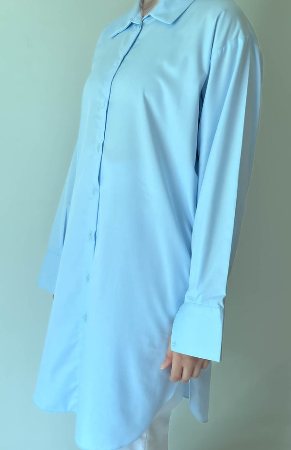 Powder blue - button down top