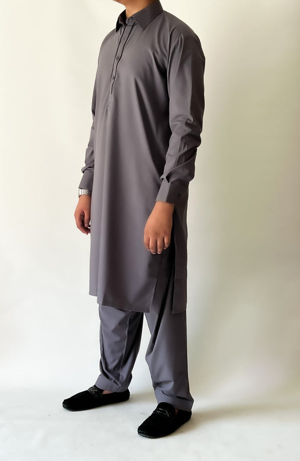 STONE GREY WASH & WEAR SHALWAR KAMEEZ