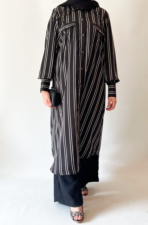 JANE - Striped Satin Shirt