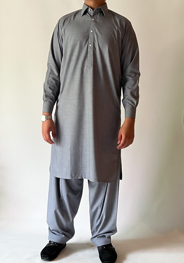 GREY BLENDED SHALWAR KAMEEZ